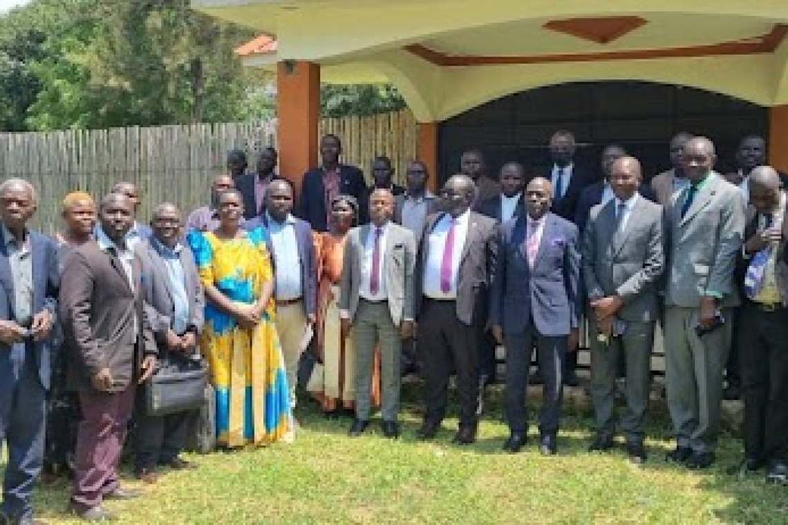 Leaders in a group photo in Buluuli